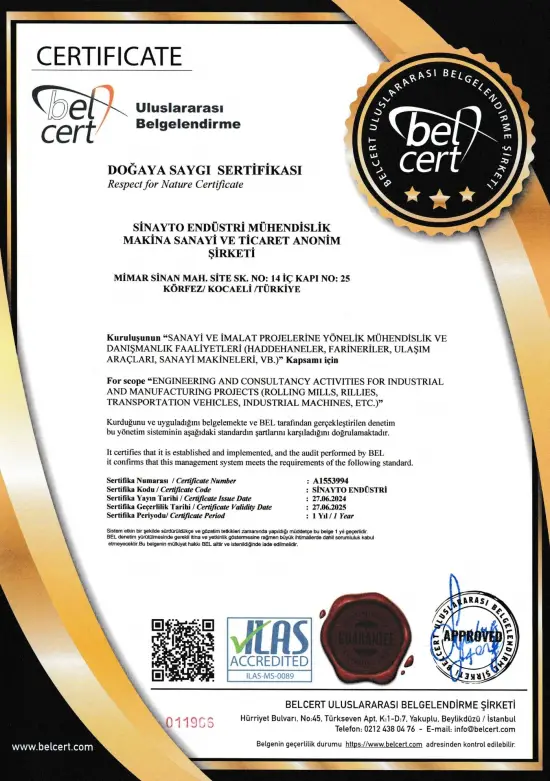 ASME Basınçlı Kap İmalat Sertifikası